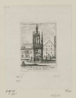 Place de Rouen, aus: "Divers veuës faites par Israel Silvestre et mises en lumiere par Israel Henriet"