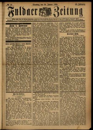 Ausgabe vom Dienstag, den 24. Januar 1893.