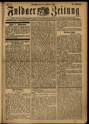 Ausgabe vom Dienstag, den 24. Januar 1893.