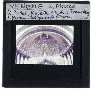 Venedig, Markusdom : Detailansicht Portal