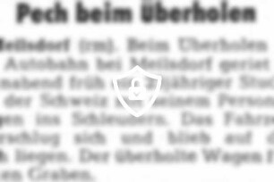 Pech beim Überholen