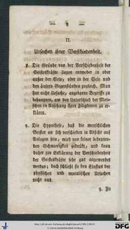 II. Ursachen ihrer Verschiedenheit.