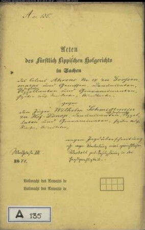 Ahrens Nr. 4 zu Großenmarpe gegen Wilhelm Schmidtmeier zu Donop