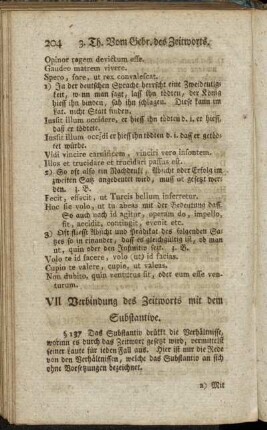 VII. Verbindung des Zeitworts mit dem Substantive.