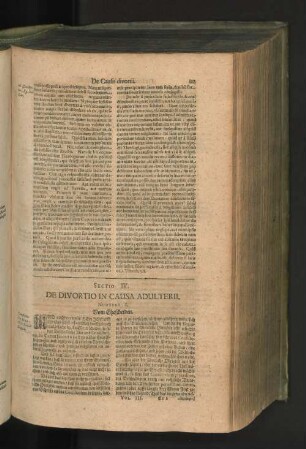 Sectio IV. De Divortio in causa Adulterii. Numerus I. Vom Ehescheiden.