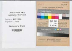 Entnazifizierung Bruno Winterberg, geb. 13.07.1904 (Steuerberater)