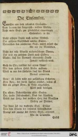 Die Einsamkeit