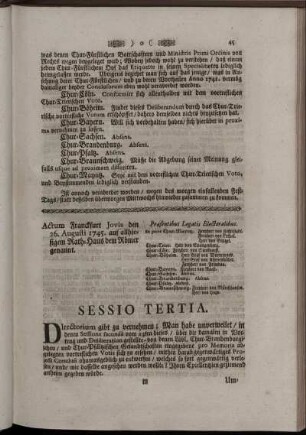 Sessio Tertia.