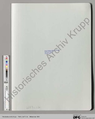 Aufzeichnungen von Alfred Krupp über Patent- und Kalkulationsfragen (Abschriften)