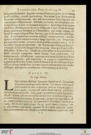 Caput IV: De Lege Divina