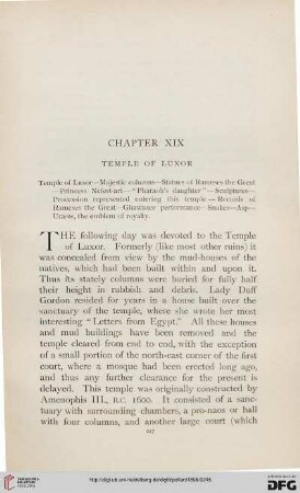 Chapter XIX: Temple of Luxor