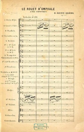 Le rouet d'omphale : poème symphonique ; op. 31