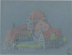 Fischer, Theodor; Heilbronn; Stadt-Theater - Vogelperspektive