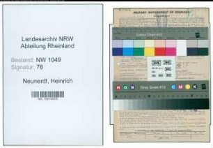 Entnazifizierung Heinrich Neunerdt , geb. 30.05.1895 (Kaufmann)