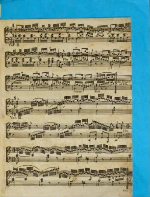 ARIETTE avec VIII VARIATIONS Pour le CLAVECIN ou PIANO FORTE