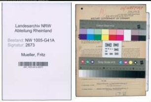 Entnazifizierung Fritz Mueller , geb. 26.02.1904 (Polizist)