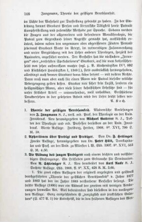 148-150 [Rezension] Jungmann, Josef, Theorie der geistlichen Beredsamkeit