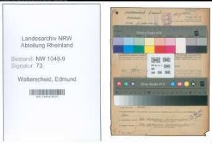 Entnazifizierung Edmund Walterscheid , geb. 28.11.1892 (Architekt)