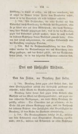 Drei und fünfzigster Abschnitt. Von den Fällen, wo Berufung statt findet