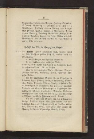 Zuflüsse der Elbe im Herzogthum Anhalt