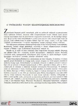 32: O twórczości Wandy Krasnodębskiej-Reicherowej