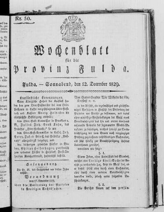 Nr. 50, Ausgabe vom 12. Dezember 1829