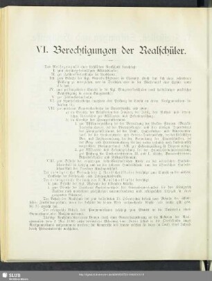 VI. Berechtigungen der Realschüler
