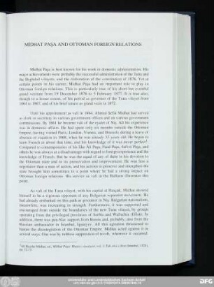 Mıdhat Paşa And Ottoman Foreign Relations