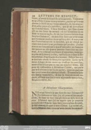 A Monsieur Charpentier.