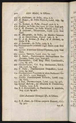 100-120, Libri Anatomici Chirurgici &c. in Octavo - Philosophici, Astronomici, Physici, Hist. Naturalis, Botanici, &c. in Octavo