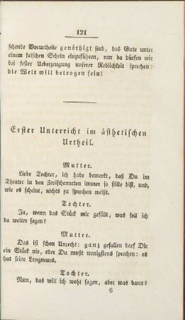 Erster Unterricht im ästhetischen Urtheil