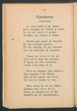Cantares : (Amorosos)