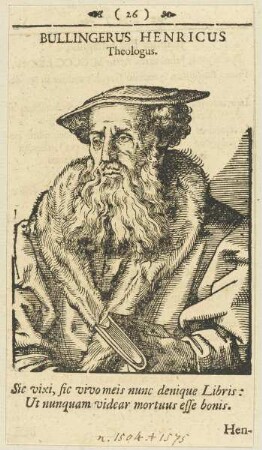 Bildnis des Henricus Bullingerus