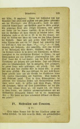 IV. Australien und Oceanien
