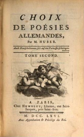 Choix De Poésies Allemandes, 2