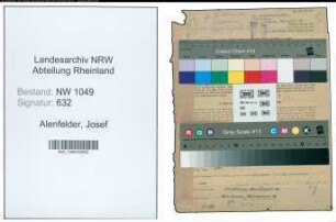 Entnazifizierung Josef Alenfelder , geb. 15.11.1898 (Kaufmann)