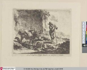 [Der Hirt bei der Ruine; Herd resting on staff near a ruin]