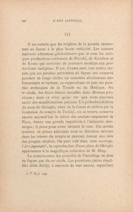 III. [La poterie]