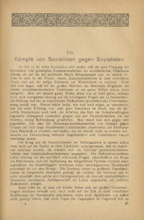VIII. Kämpfe von Sozialisten gegen Sozialisten