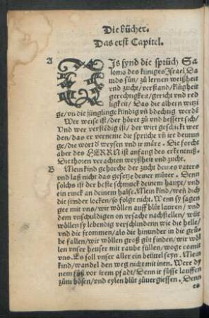 Die bücher. Salomo = Die sprüch Salomo
