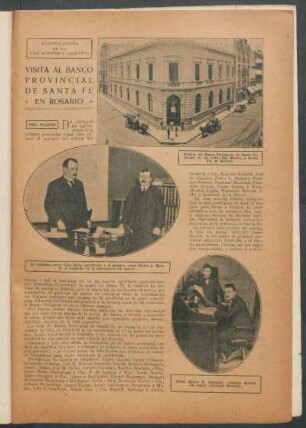 Visita al Banco Provincial de Santa Fe en Rosario : Manifestaciones de la vida económica argentina