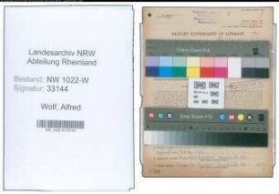 Entnazifizierung Alfred Wolf , geb. 16.07.1908 (Maurer)