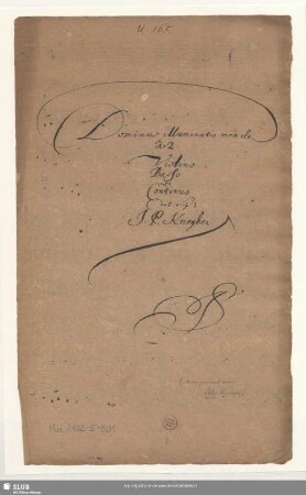 Dominus illuminatio mea - Mus.2102-E-501 : B, vl, bc