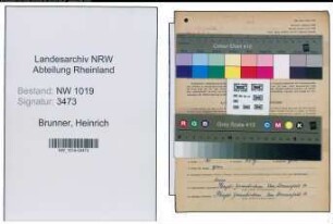 Entnazifizierung Heinrich Brunner , geb. 23.03.1905 (Arbeiter)