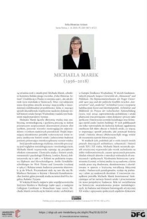 Michaela Marek (1956 – 2018)