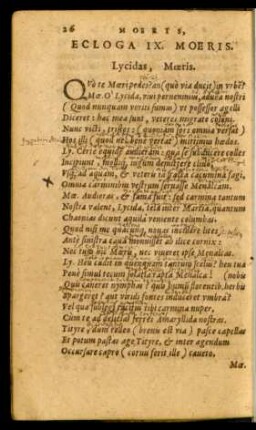 Ecloga IX. Moeris.