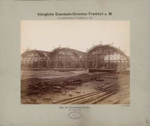 Hauptbahnhof, Frankfurt/Main: Bau der Perronhallendächer
