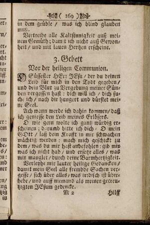 3. Gebett Vor der heiligen Communion