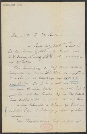 Brief an B. Schott's Söhne : 07.10.1896