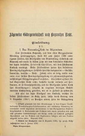 Allgemeine Gütergemeinschaft nach Bayreuther Recht